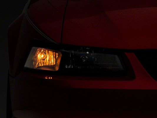 Raxiom Axial Series OEM Style Replacement Headlights; Black Housing; Clear Lens (99-04 Mustang)