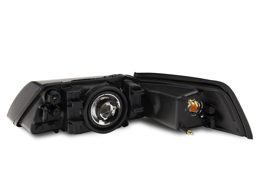 Raxiom Axial Series OEM Style Replacement Headlights; Black Housing; Clear Lens (99-04 Mustang)