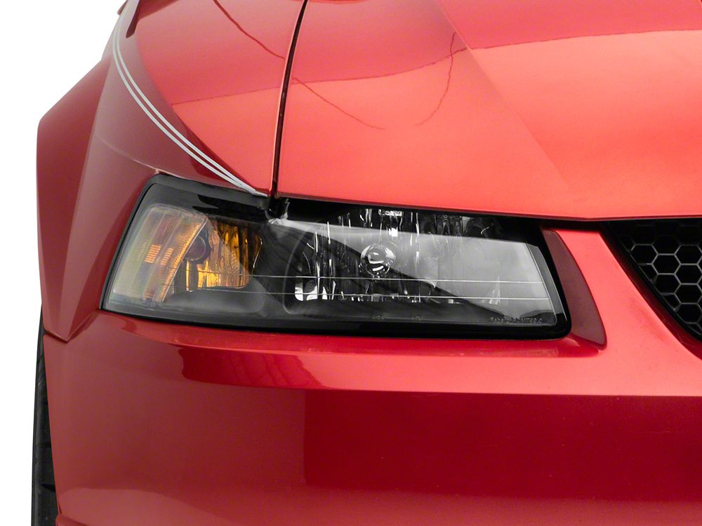 Raxiom Axial Series OEM Style Replacement Headlights; Black Housing; Clear Lens (99-04 Mustang)