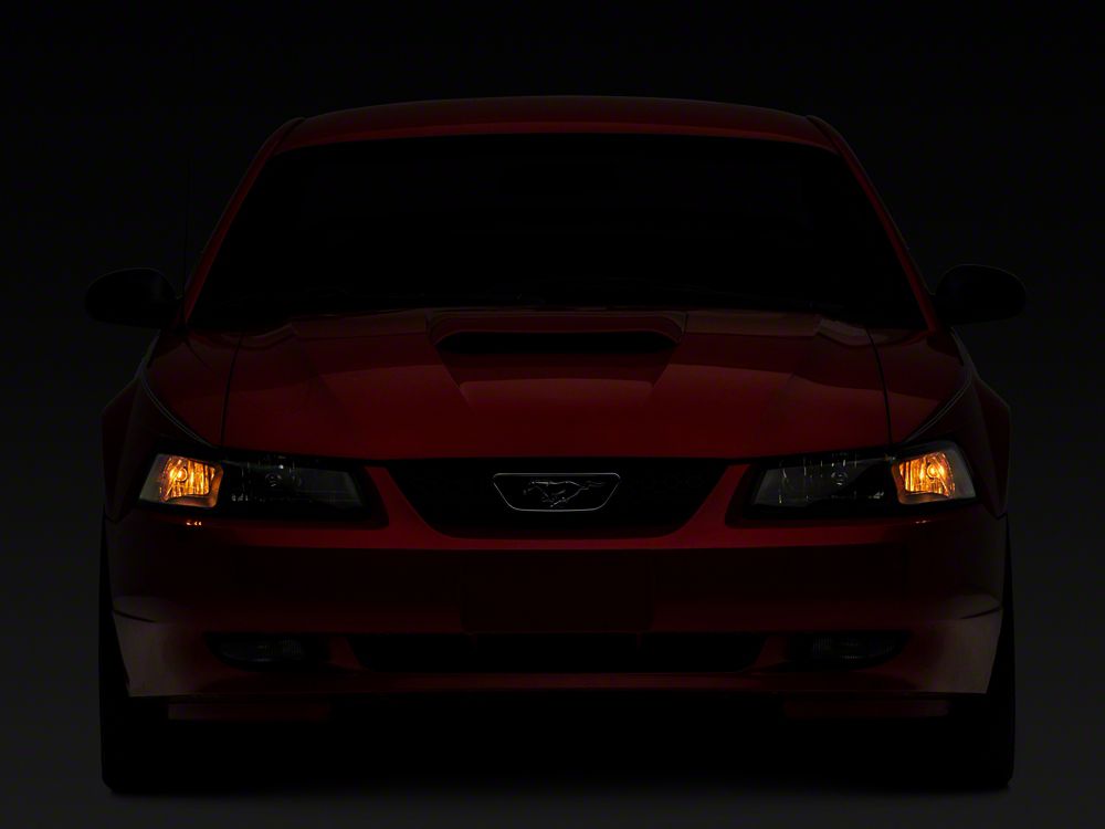Raxiom Axial Series OEM Style Replacement Headlights; Black Housing; Clear Lens (99-04 Mustang)