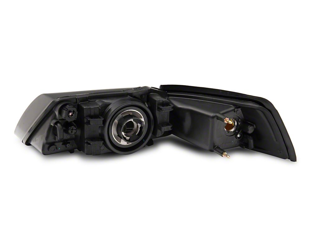 Raxiom Axial Series OEM Style Replacement Headlights; Black Housing; Smoked Lens (99-04 Mustang)