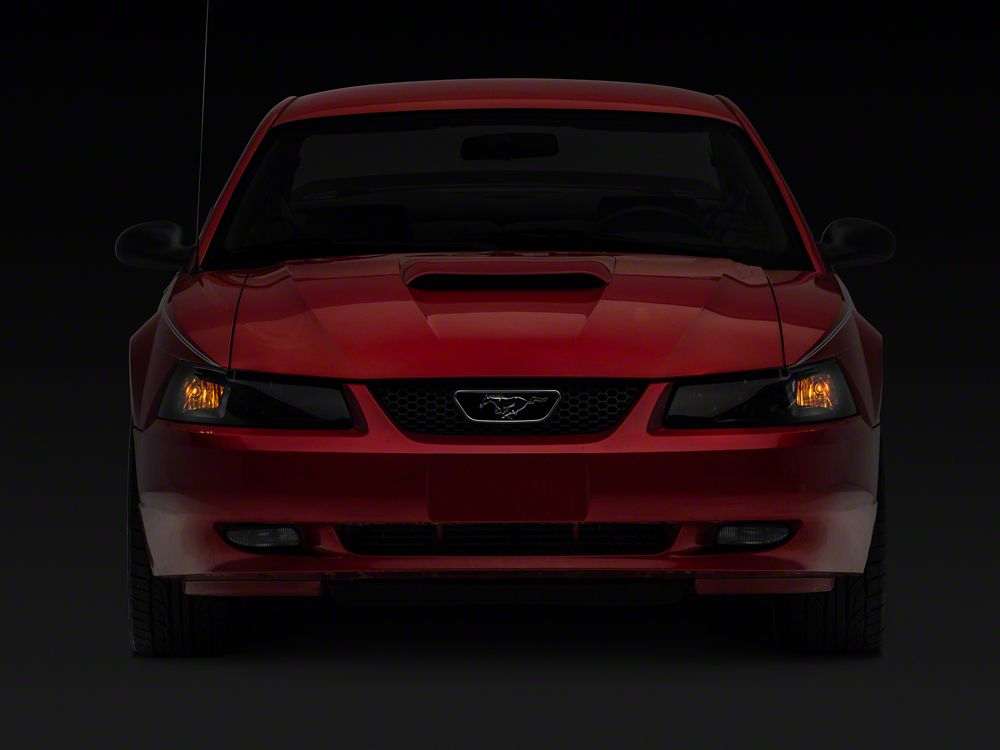 Raxiom Axial Series OEM Style Replacement Headlights; Black Housing; Smoked Lens (99-04 Mustang)