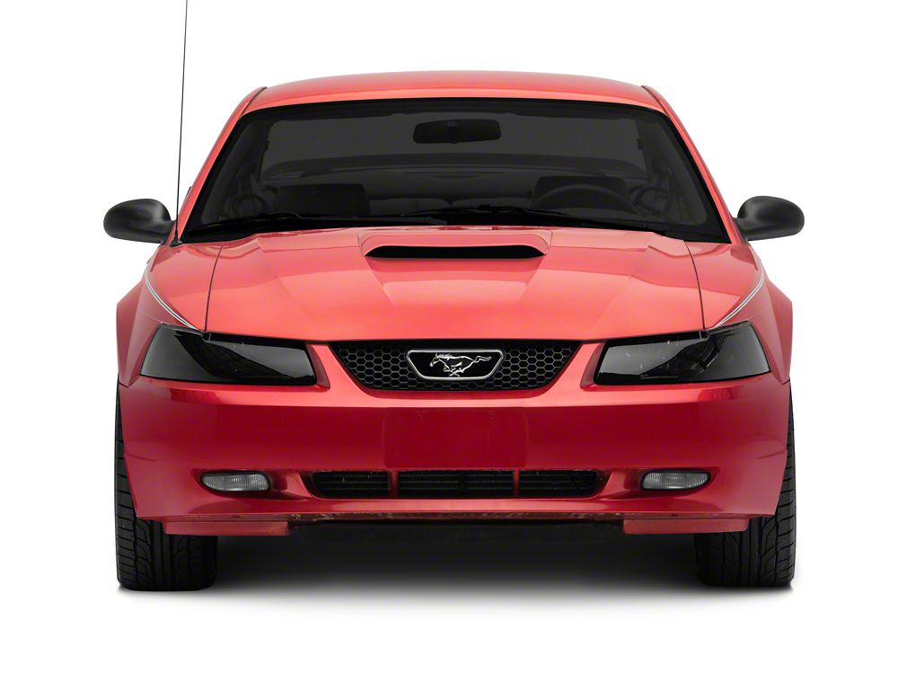 Raxiom Axial Series OEM Style Replacement Headlights; Black Housing; Smoked Lens (99-04 Mustang)