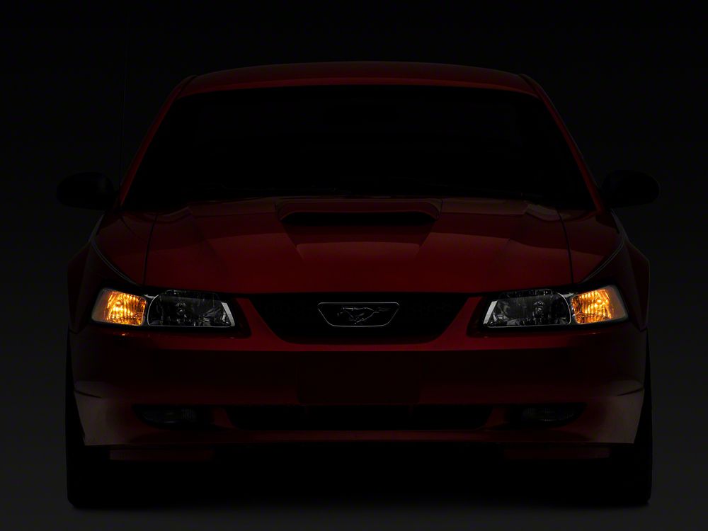 Raxiom Axial Series OEM Style Replacement Headlights; Chrome Housing; Clear Lens (99-04 Mustang)