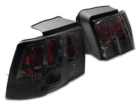 Raxiom Axial Series Altezza Style Tail Lights; Black Housing; Smoked Lens (99-04 Mustang, Excluding 99-01 Cobra)