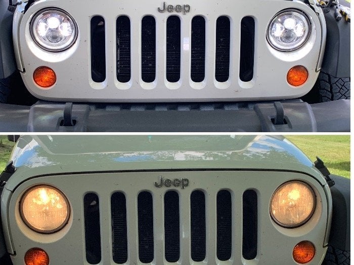 Raxiom Axial Series LED Daymaker Headlights; Chrome Housing; Clear Lens (97-18 Jeep Wrangler TJ & JK)