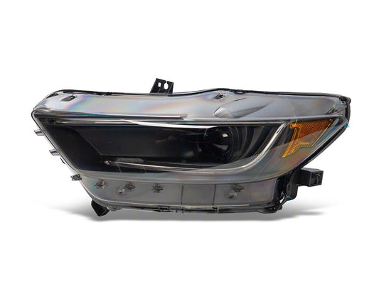 Raxiom CXR Series Hybrid LED Headlights; Black Housing; Smoked Lens (15-17 Mustang; 18-22 Mustang GT350, GT500)