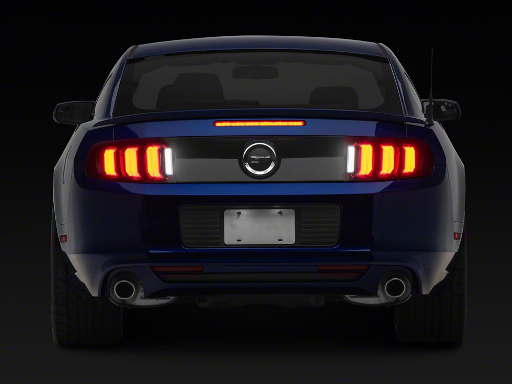 Raxiom CXR Series LED Tail Lights; Black Housing; Smoked Lens (13-14 Mustang)