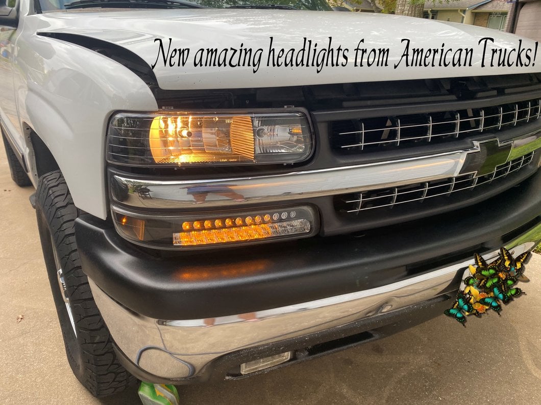 Raxiom Axial Series Euro Headlights; Black Housing; Clear Lens (99-02 Silverado 1500)