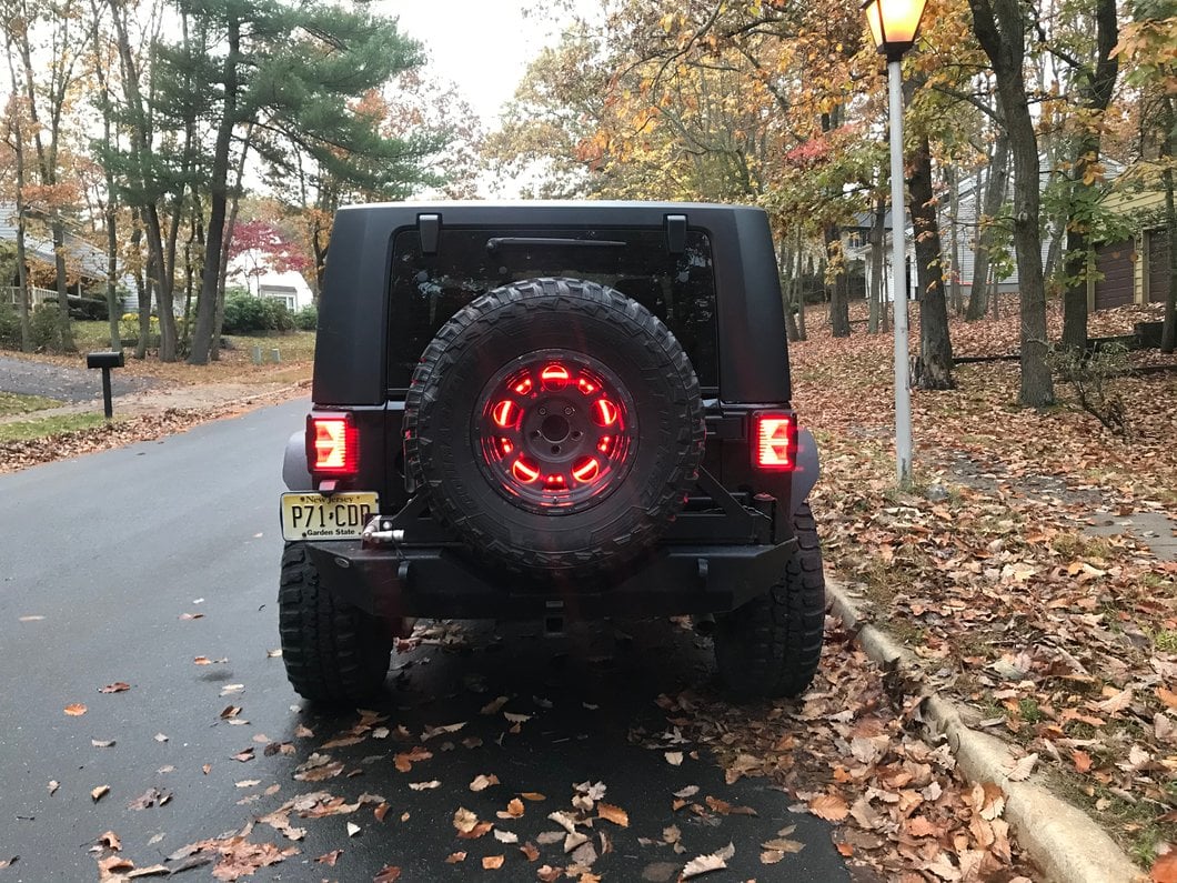 Raxiom Axial Series Vision LED Tail Lights; Black Housing; Smoked Lens (07-18 Jeep Wrangler JK)