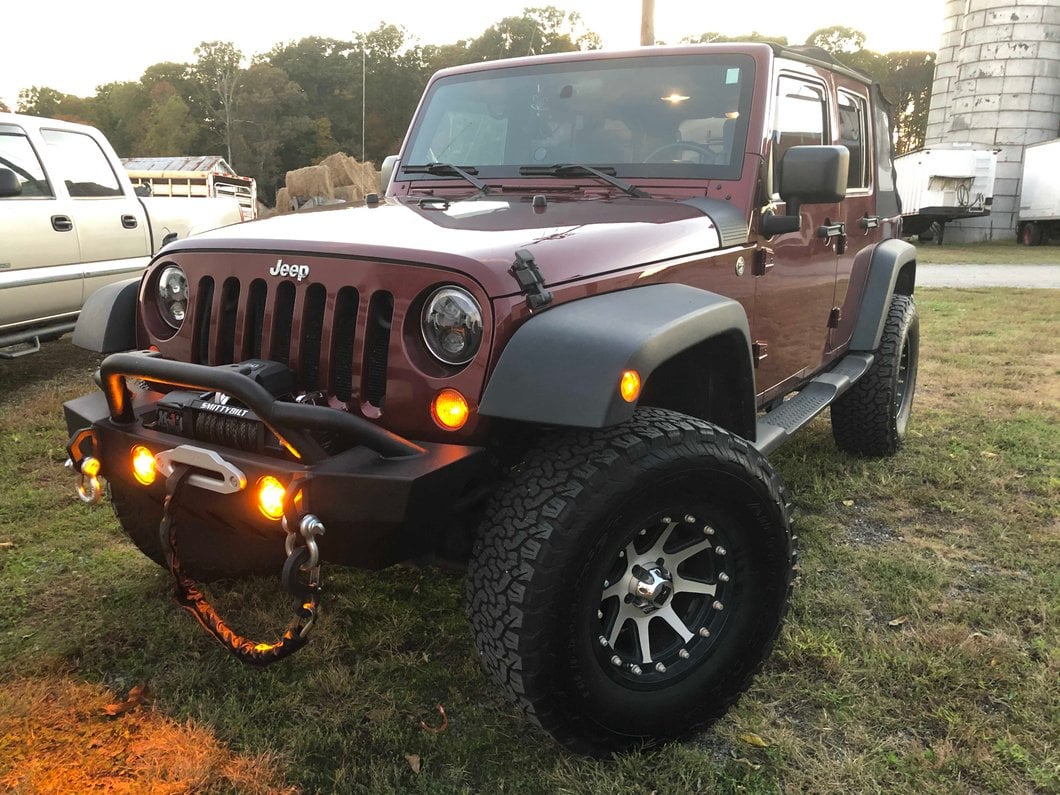 Raxiom Axial Series Tri-Bar LED Fog Lights; Amber (07-25 Jeep Wrangler JK & JL)