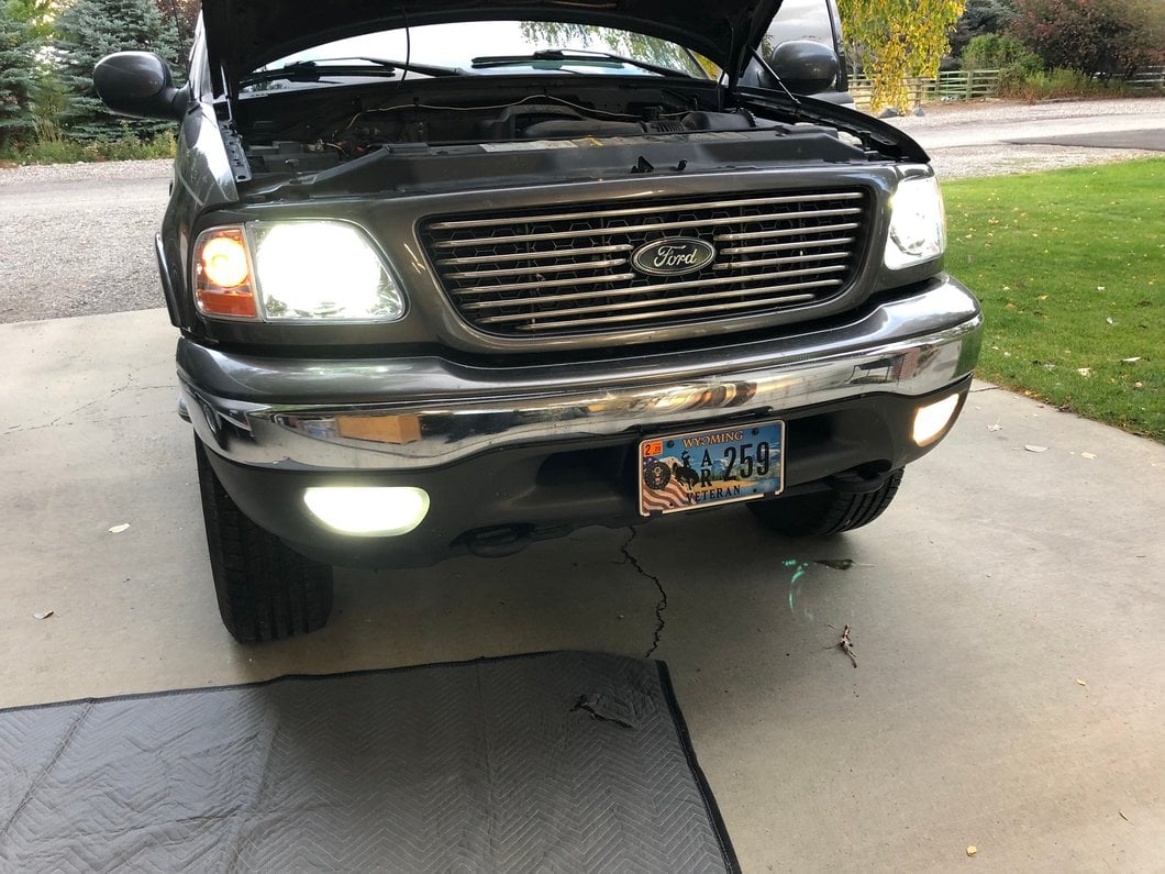 Raxiom G2 Euro Headlights with Parking Lights; Chrome Housing; Clear Lens (97-03 F-150)