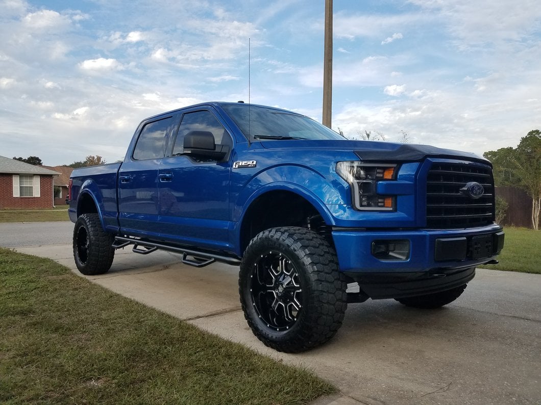 Raxiom G3 Projector Headlights with LED Accent; Black Housing; Clear Lens (15-17 F-150 w/ Factory Halogen Headlights)