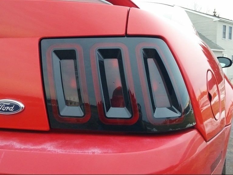 Raxiom Icon LED Tail Lights; Black Housing; Smoked Lens (99-04 Mustang, Excluding 99-01 Cobra)