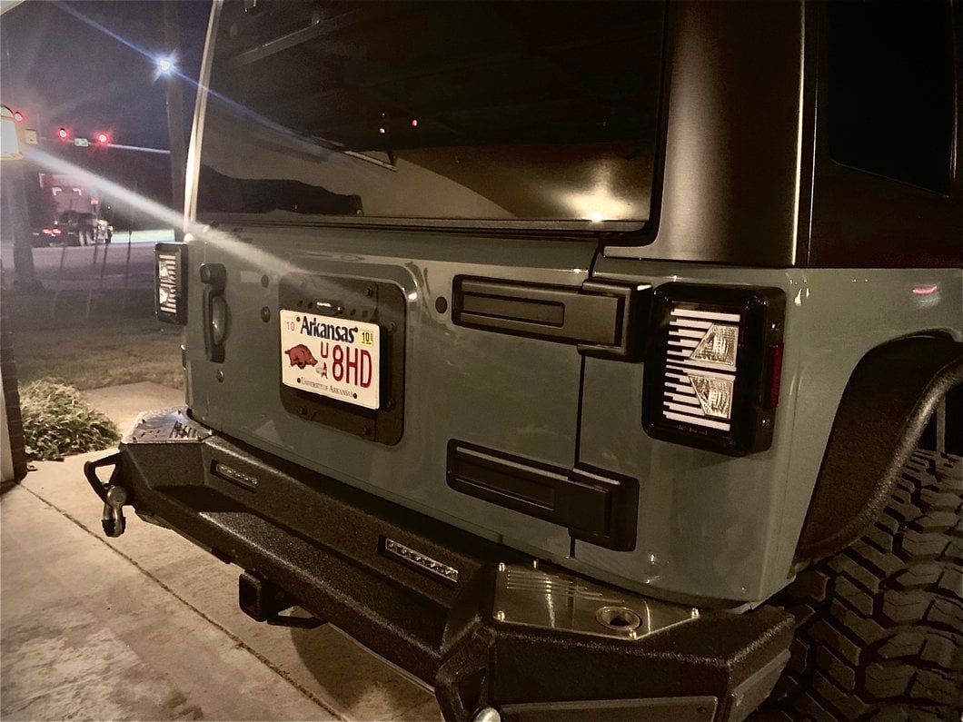 Raxiom Axial Series Vision LED Tail Lights; Black Housing; Clear Lens (07-18 Jeep Wrangler JK)