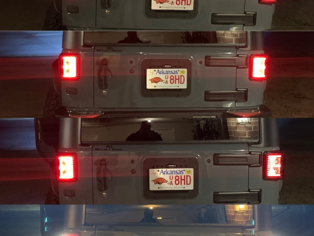 Raxiom Axial Series Vision LED Tail Lights; Black Housing; Clear Lens (07-18 Jeep Wrangler JK)