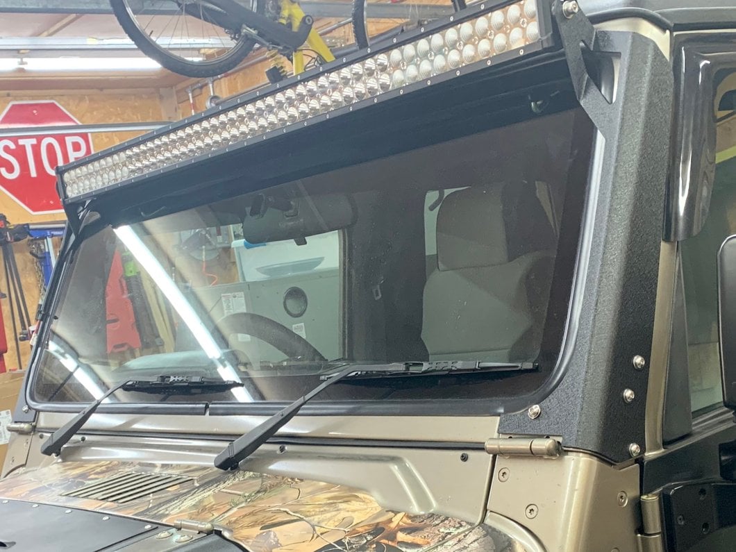 Raxiom 50-Inch LED Light Bar Windshield Mount (97-06 Jeep Wrangler TJ)