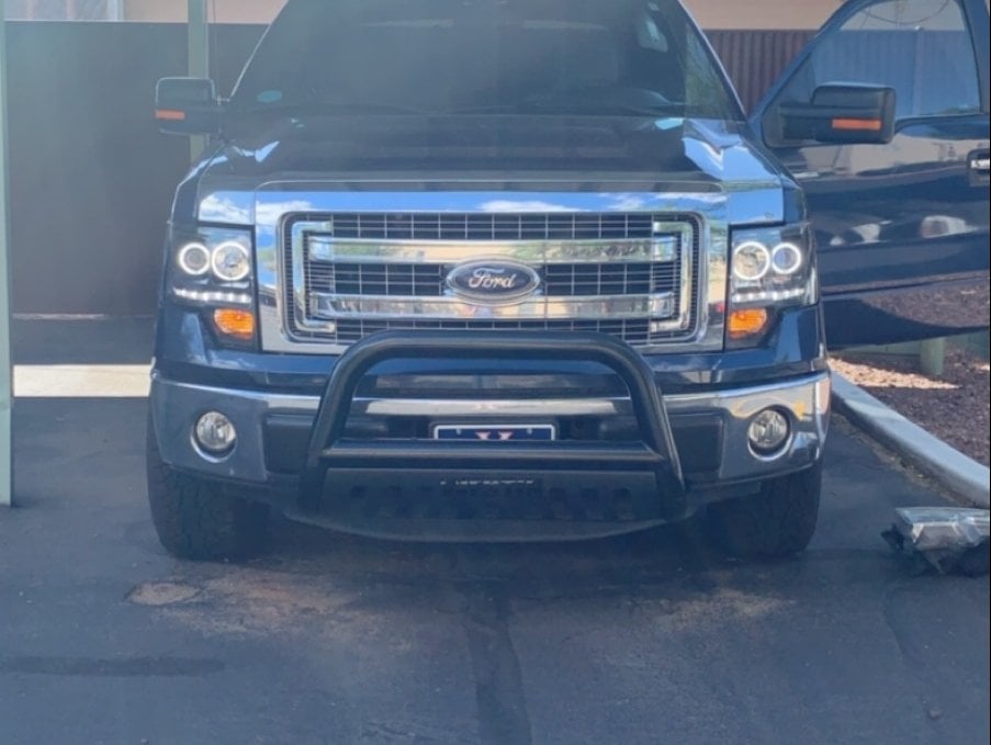Raxiom G2 Super White LED Halo Projector Headlights; Black Housing; Clear Lens (09-14 F-150 w/ Factory Halogen Headlights)
