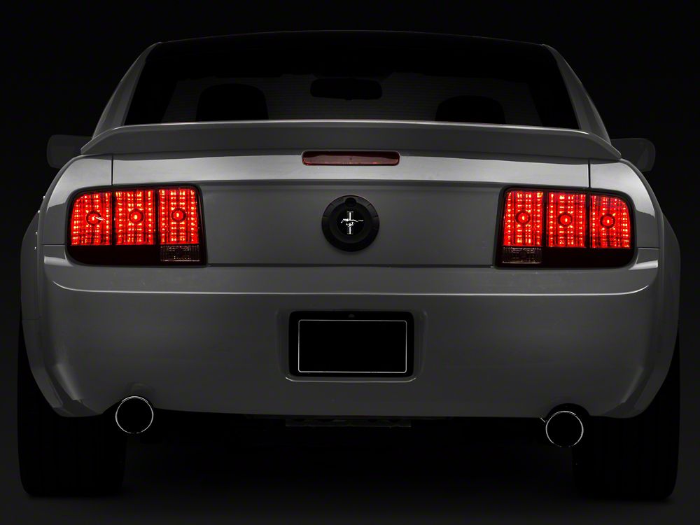 Raxiom Tail Lights; Black Housing; Smoked Lens (05-09 Mustang)
