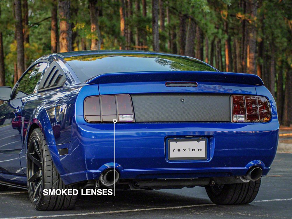 Raxiom Tail Lights; Black Housing; Smoked Lens (05-09 Mustang)