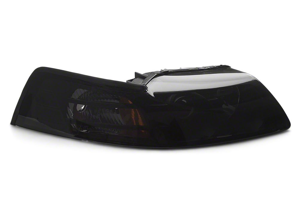 Raxiom Axial Series Projector Headlights and Black LED Tail Lights; Smoked (99-04 Mustang, Excluding Cobra)