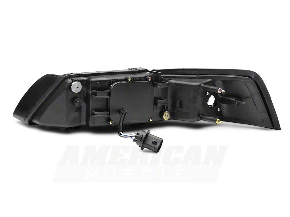 Raxiom Axial Series Projector Headlights and Black LED Tail Lights; Smoked (99-04 Mustang, Excluding Cobra)