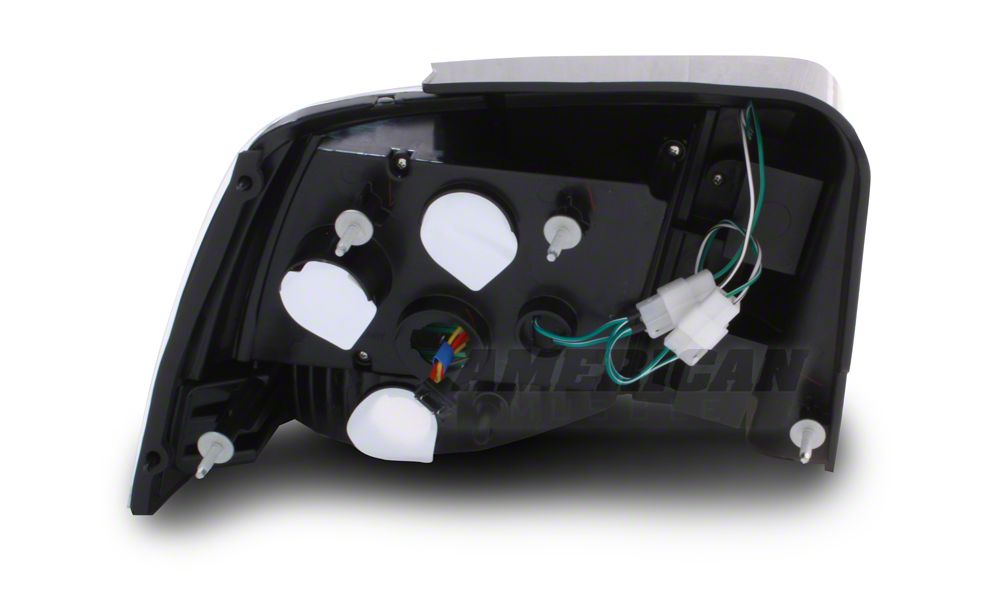 Raxiom Axial Series Projector Headlights and Black LED Tail Lights; Smoked (99-04 Mustang, Excluding Cobra)