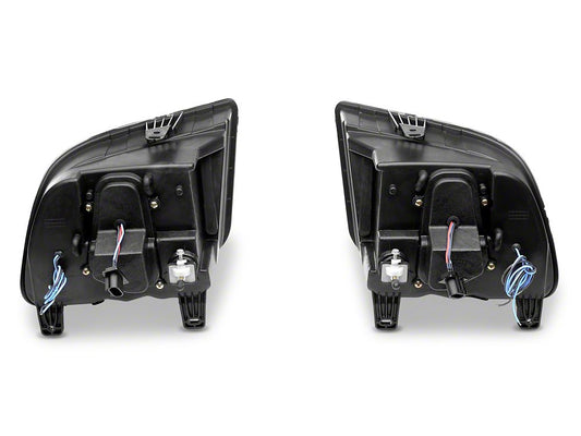 Raxiom LED Halo Projector Headlights; Black Housing; Smoked Lens (05-09 Mustang w/ Factory Halogen Headlights, Excluding GT500)