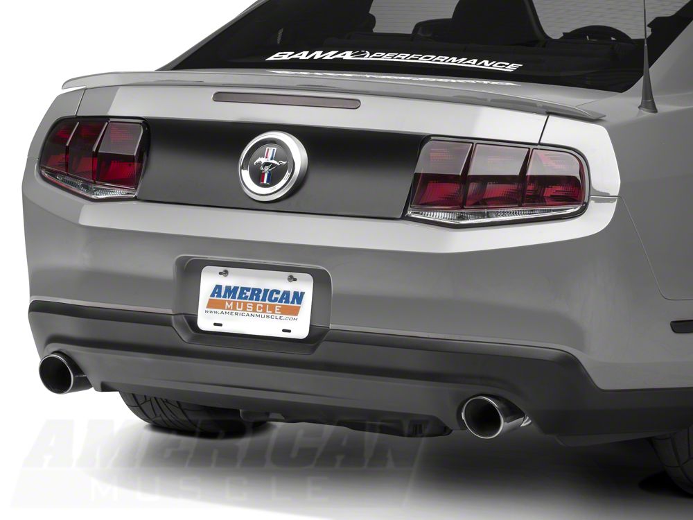 Raxiom Aero Tail Lights; Black Housing; Smoked Lens (10-12 Mustang)