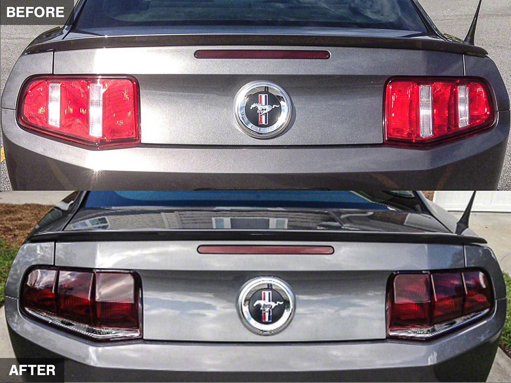 Raxiom Aero Tail Lights; Black Housing; Smoked Lens (10-12 Mustang)