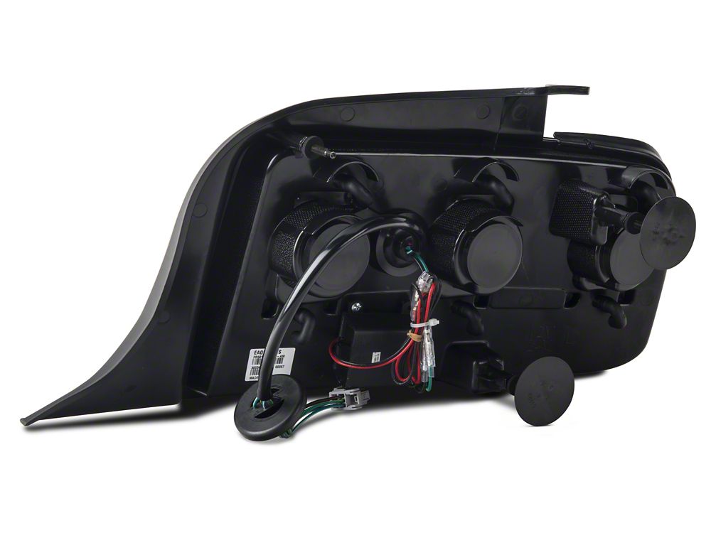 Raxiom Gen5 Tail Lights; Black Housing; Smoked Lens (05-09 Mustang)