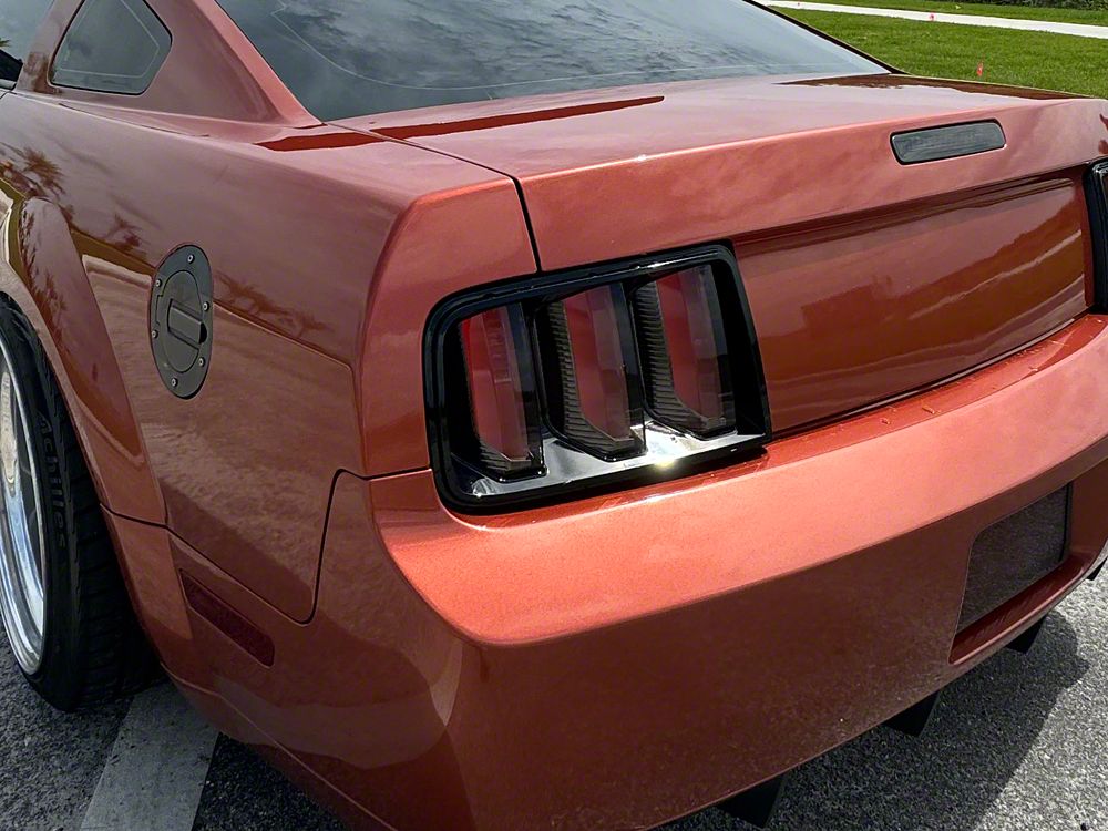 Raxiom Gen5 Tail Lights; Black Housing; Smoked Lens (05-09 Mustang)