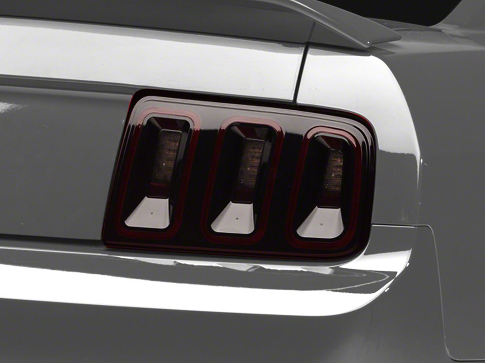 Raxiom Gen5 Tail Lights; Black Housing; Smoked Lens (05-09 Mustang)