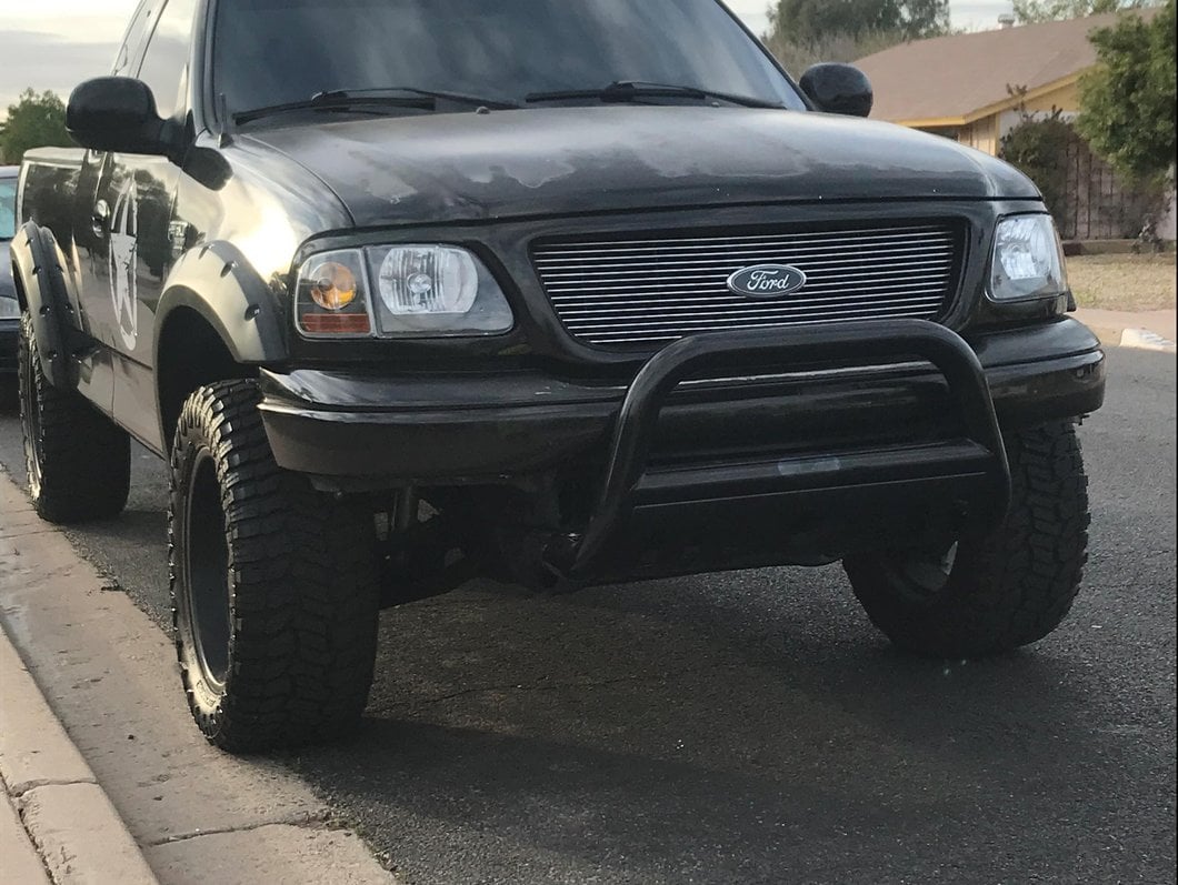 Raxiom G2 Euro Headlights with Parking Lights; Black Housing; Clear Lens (97-03 F-150)