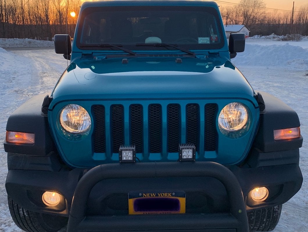 Raxiom 3-Inch Square 4-LED Off Road Light; Spot Beam (Universal; Some Adaptation May Be Required)