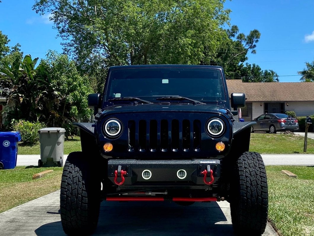 Raxiom Axial Series Halo LED Fog Lights; White (07-25 Jeep Wrangler JK & JL)