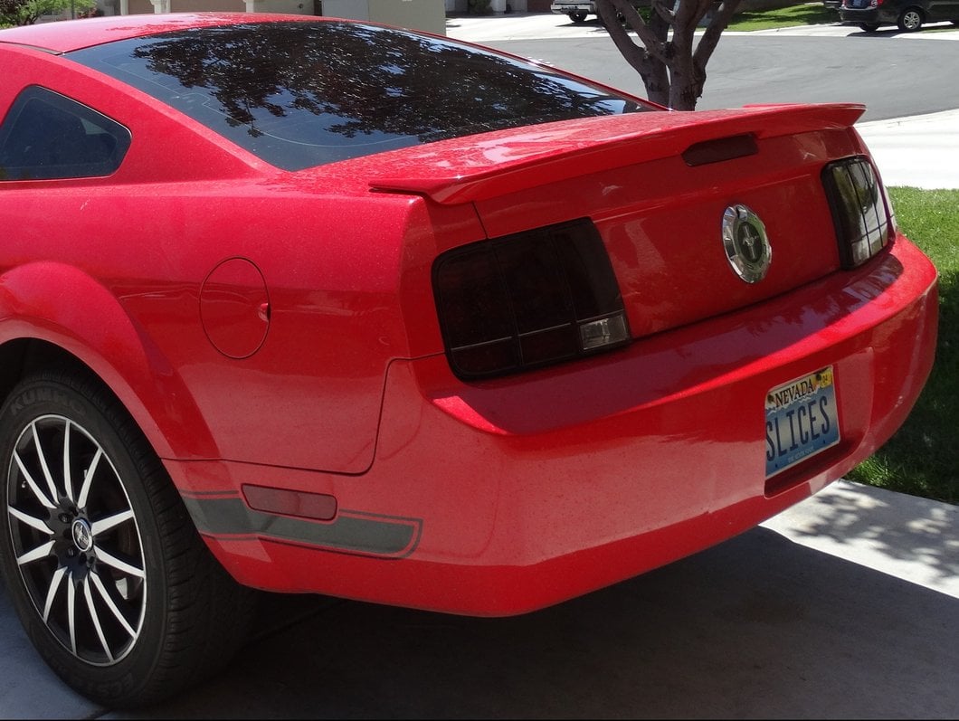 Raxiom Tail Lights and Sequential Tail Light Kit; Black Housing; Smoked Lens (05-09 Mustang)