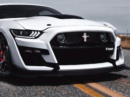 Raxiom Projector Headlights for OEM HID Bulbs; Black Housing; Clear Lens (15-17 Mustang; 18-22 Mustang GT350, GT500)
