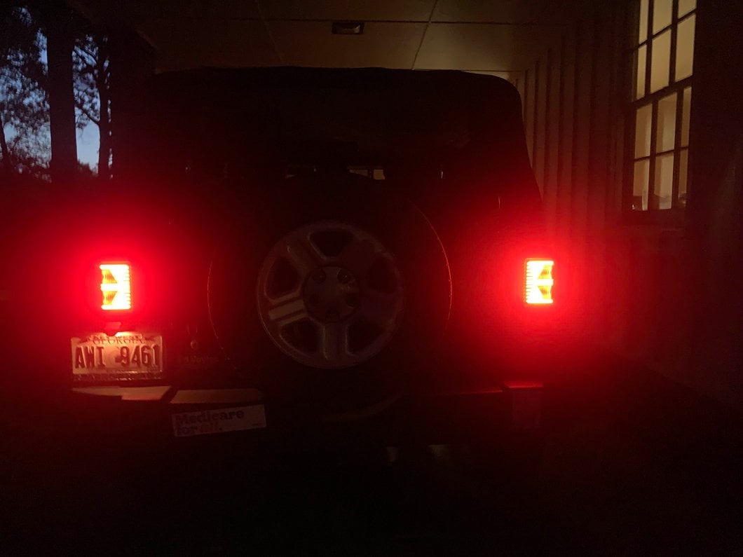Raxiom Axial Series Vision LED Tail Lights; Black Housing; Clear Lens (07-18 Jeep Wrangler JK)