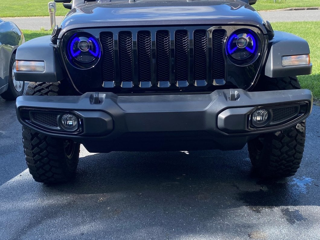 Raxiom LED Projector Headlights; Black Housing; Clear Lens (18-25 Jeep Wrangler JL)