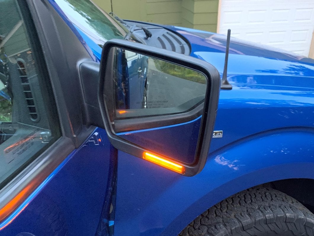 Raxiom Axial Series Side Mirror LED Turn Signal Lights; Smoked (04-14 F-150)
