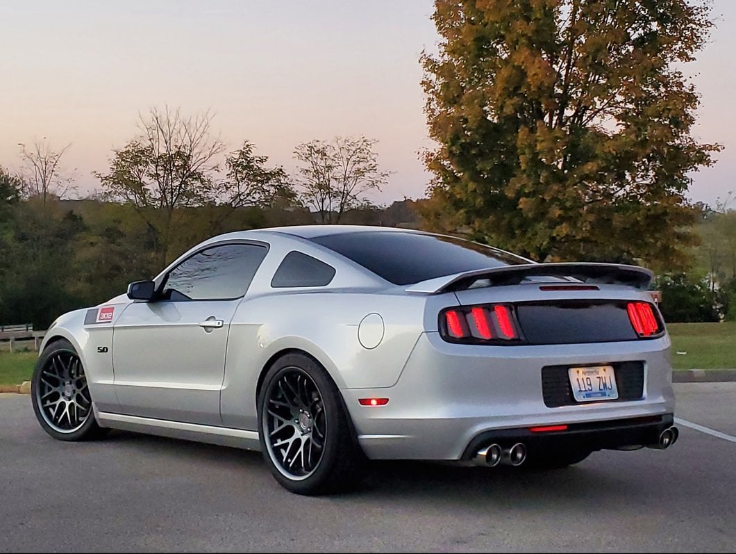 Raxiom Vector V2 Tail Lights; Black Housing; Clear Lens (13-14 Mustang)
