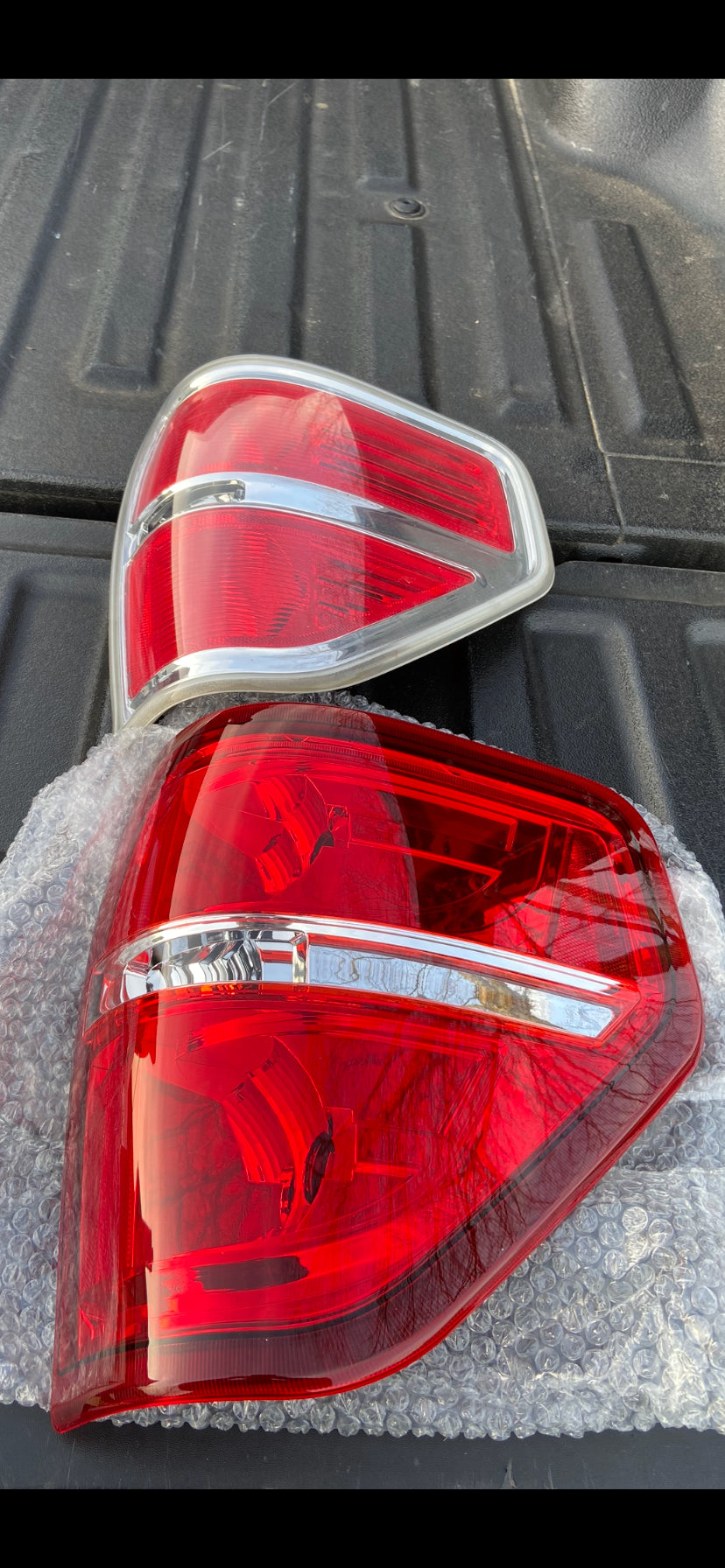 Raxiom Tail Lights; Chrome Housing; Red/Clear Lens (09-14 F-150 Styleside)