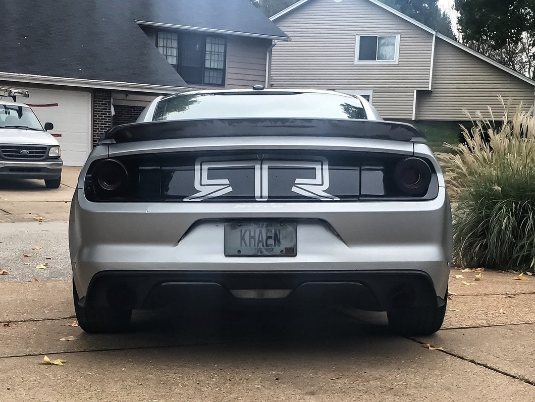 Raxiom Halo LED Tail Lights; Gloss Black Housing; Smoked Lens (15-23 Mustang)