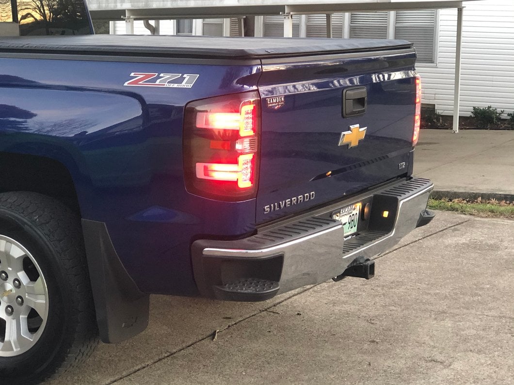 Raxiom LED Tail Lights with Sequential Turn Signals; Black Housing; Clear Lens (14-18 Silverado 1500 w/ Factory Halogen Tail Lights)