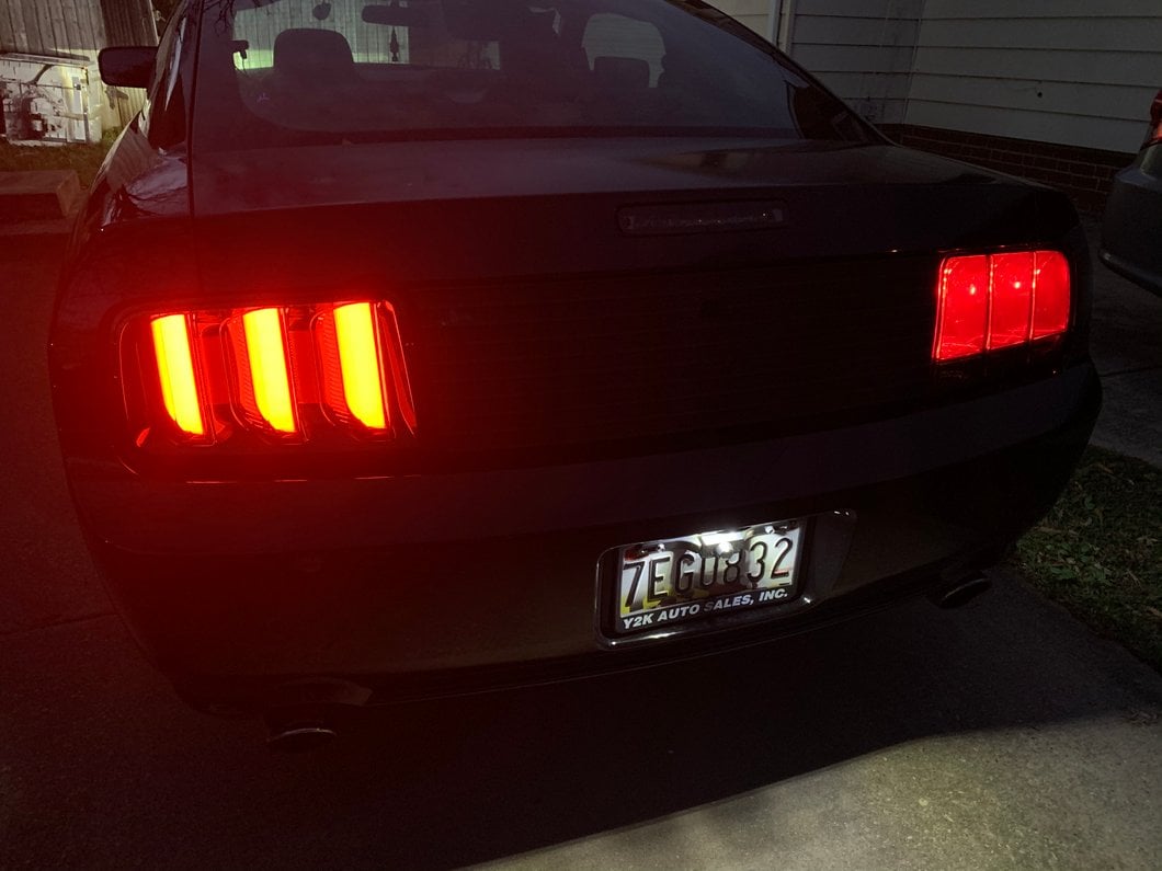 Raxiom Vector V2 LED Tail Lights; Black Housing; Smoked Lens (05-09 Mustang)