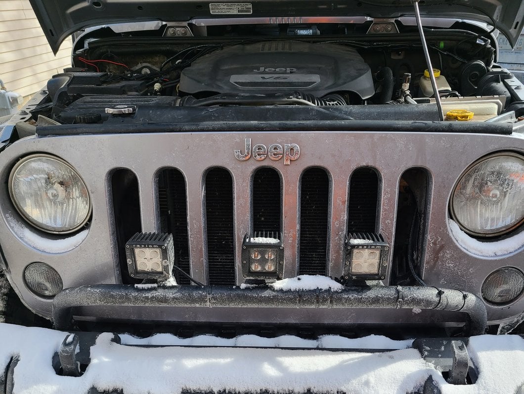 Raxiom 3-Inch Square 4-LED Off Road Light; Flood Beam (Universal; Some Adaptation May Be Required)