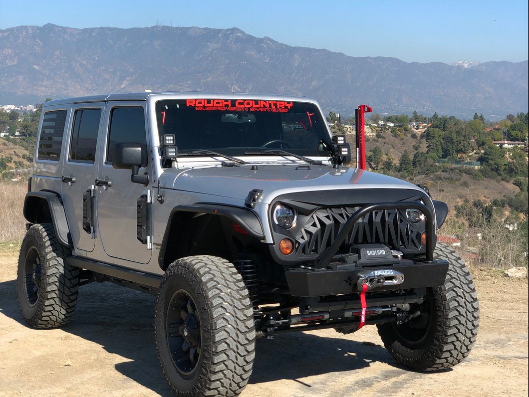 Raxiom Windshield Mounted Dual Light Brackets (07-18 Jeep Wrangler JK)