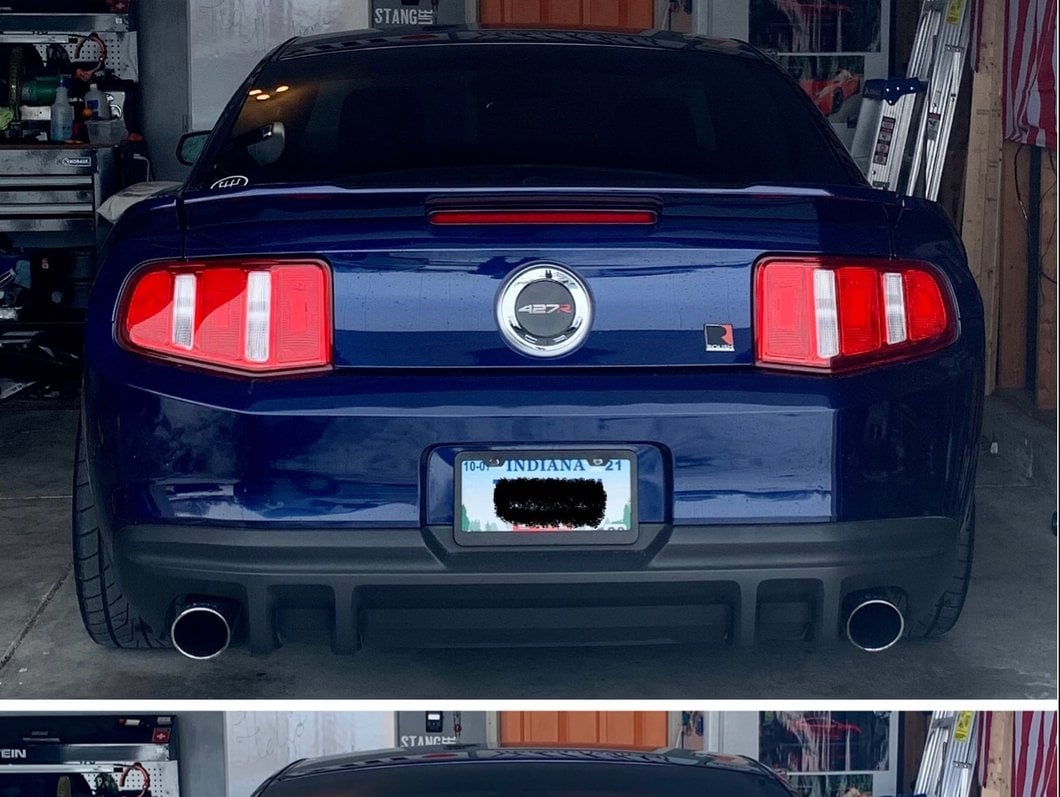 Raxiom Vector V2 LED Tail Lights; Gloss Black Housing; Clear Lens (10-12 Mustang)