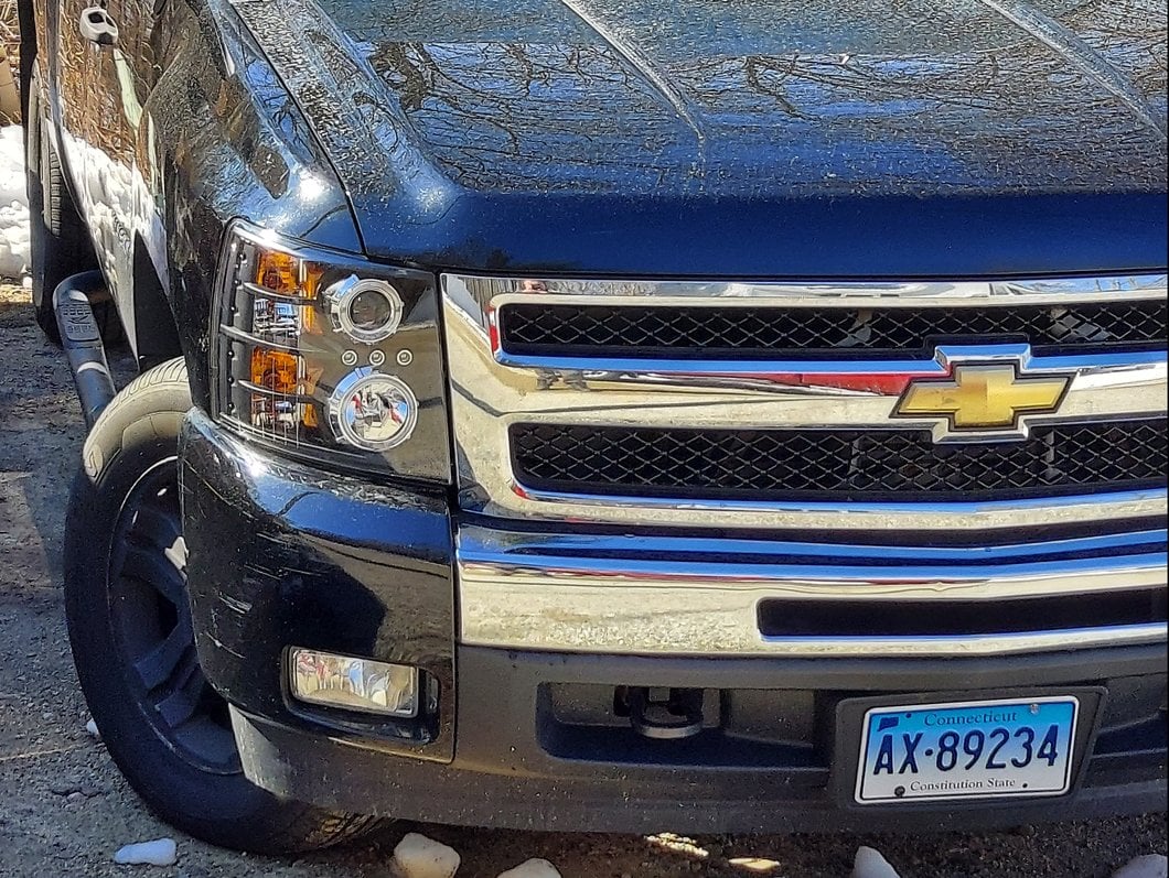 Raxiom LED Halo Projector Headlights; Black Housing; Clear Lens (07-13 Silverado 1500)